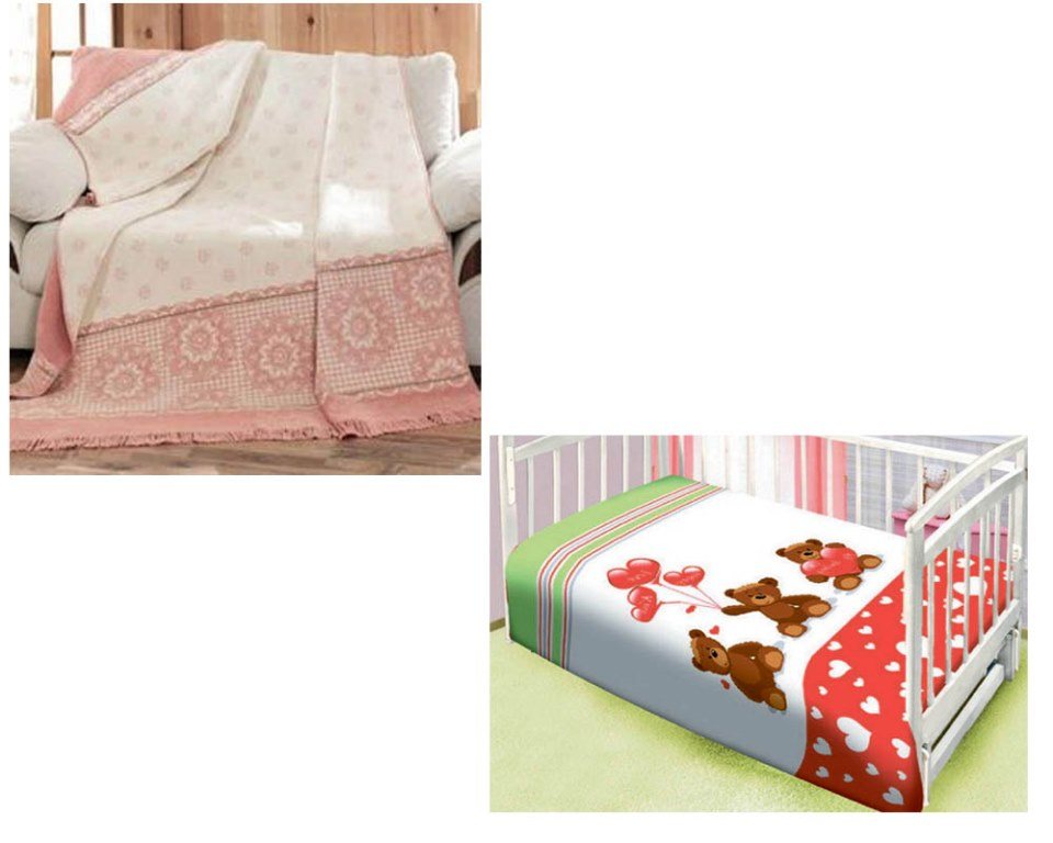 розмірами   ліжка   або дивана;   товщиною тканини;   забарвленням